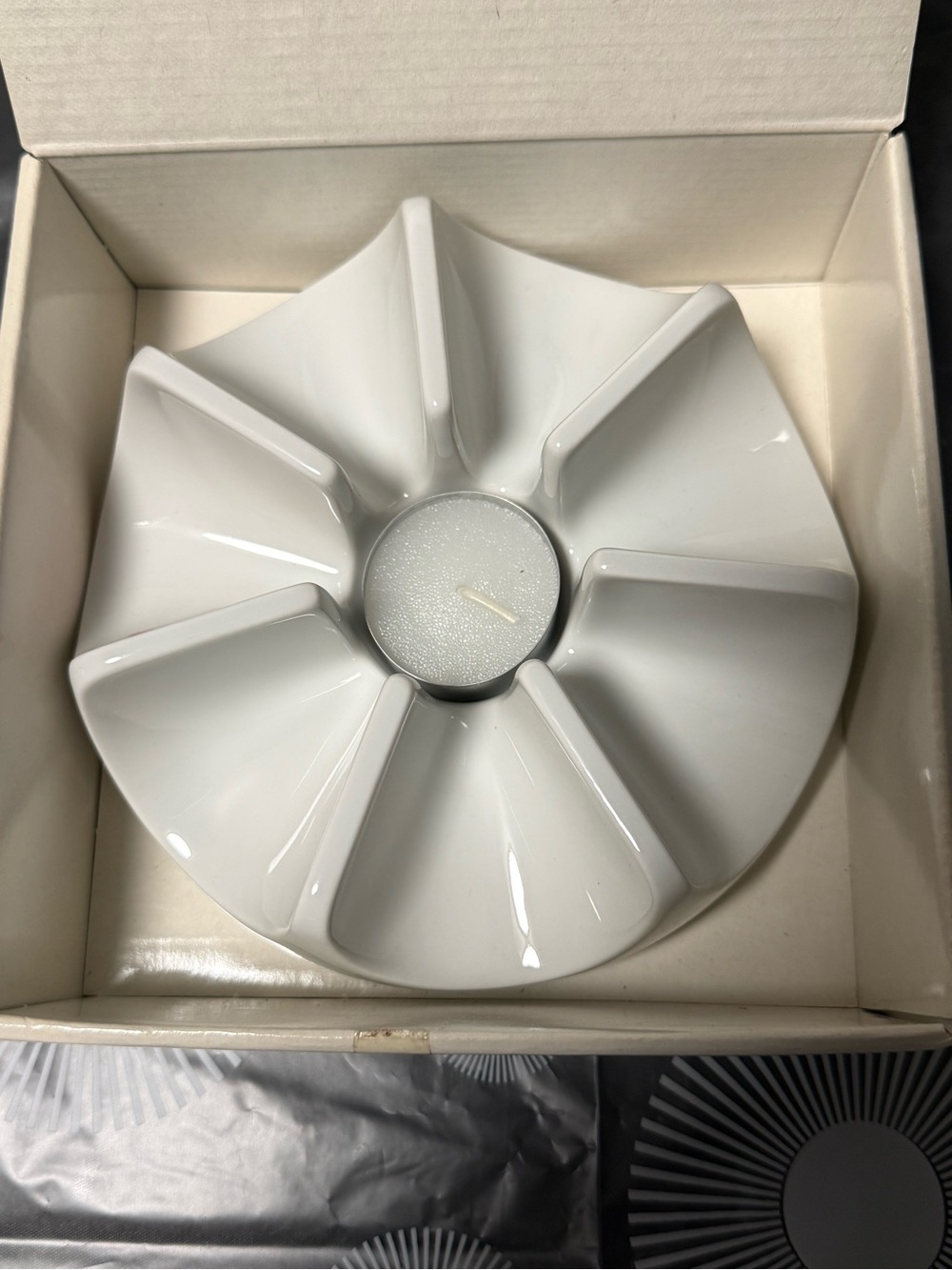 NIB- MCM Vintage Arzberg Germany White Porcelain Votive Candle Holder Tealight - Picture 2 of 6